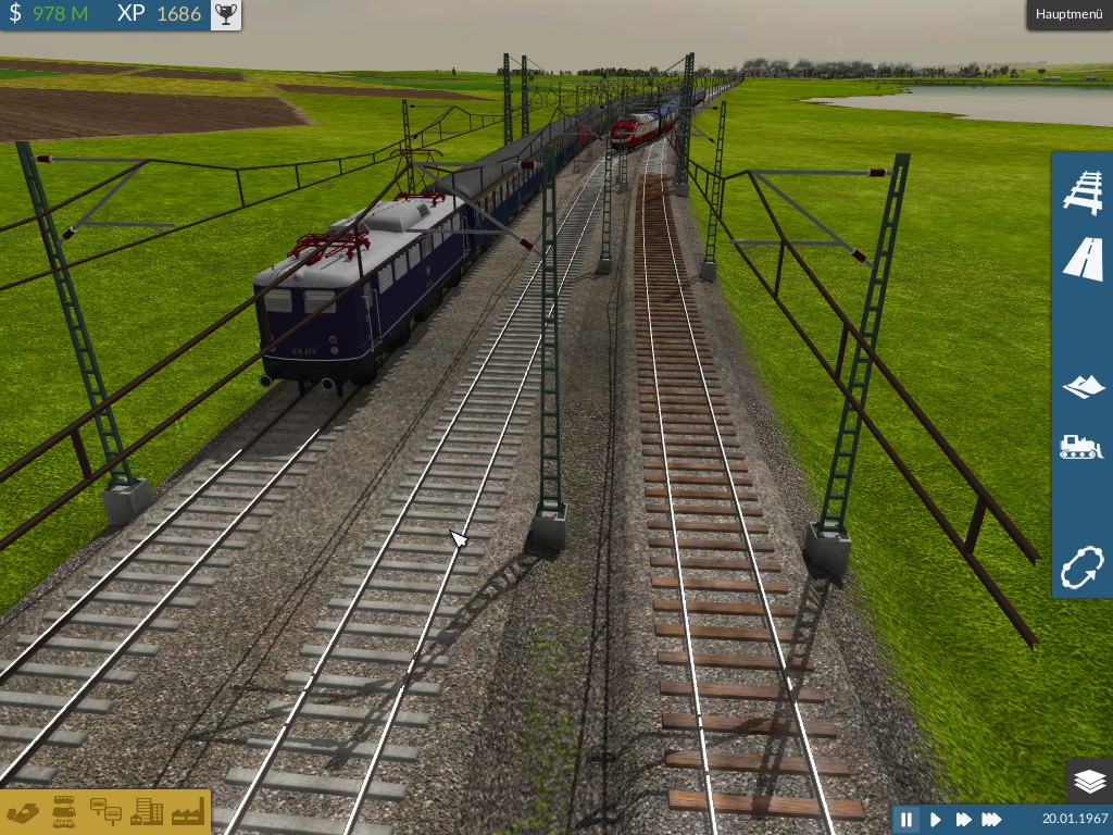 E10 mit F-Zug auf dem Weg nach Süderau Hbf