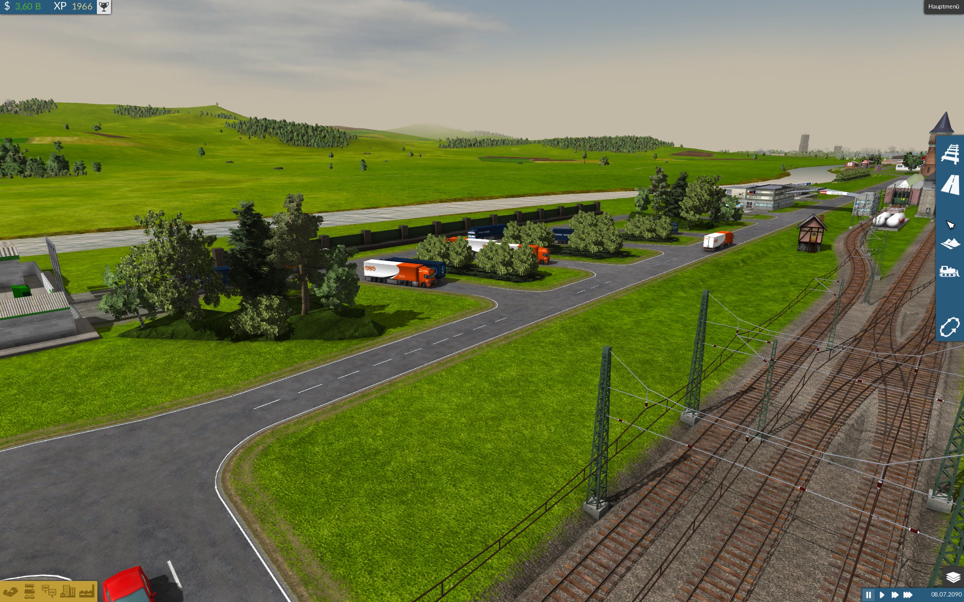 LKW's warten auf Abfertigung