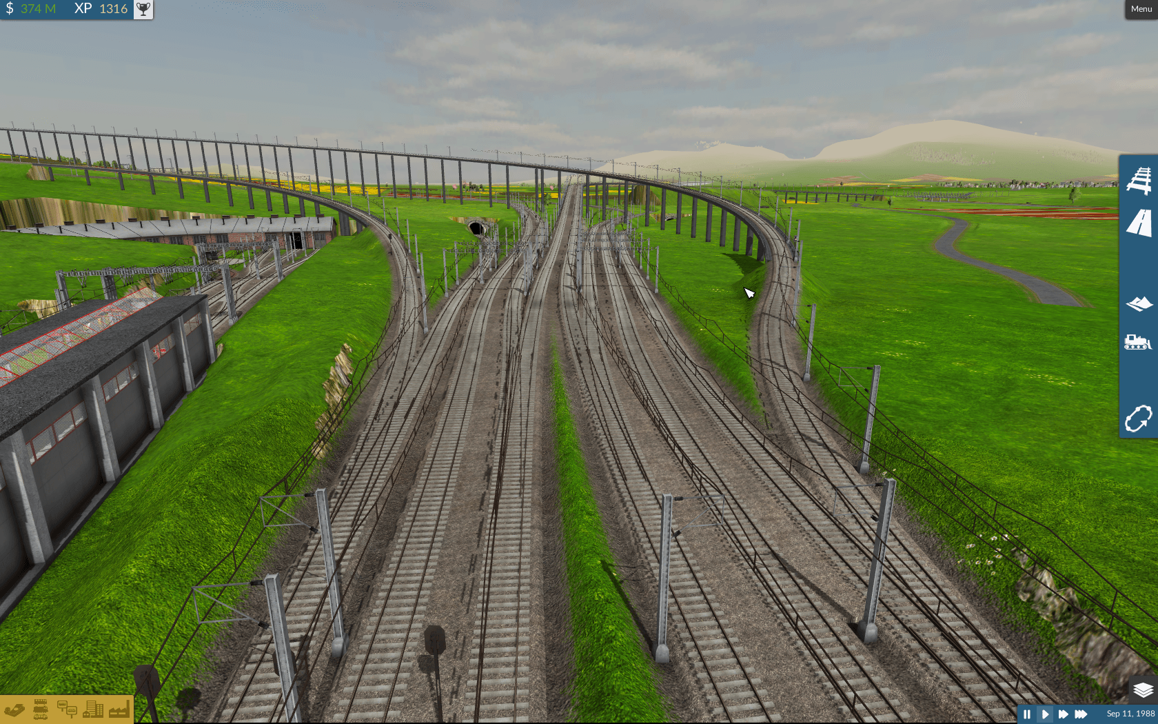 Gleistrennung nach dem Bahnhof Meilen