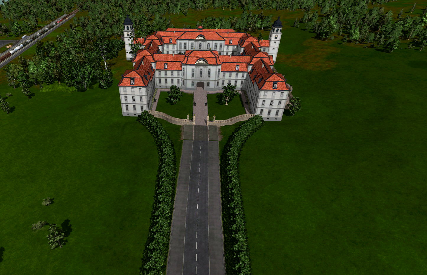 Mein Schloss Fasanerie mit Zufahrt