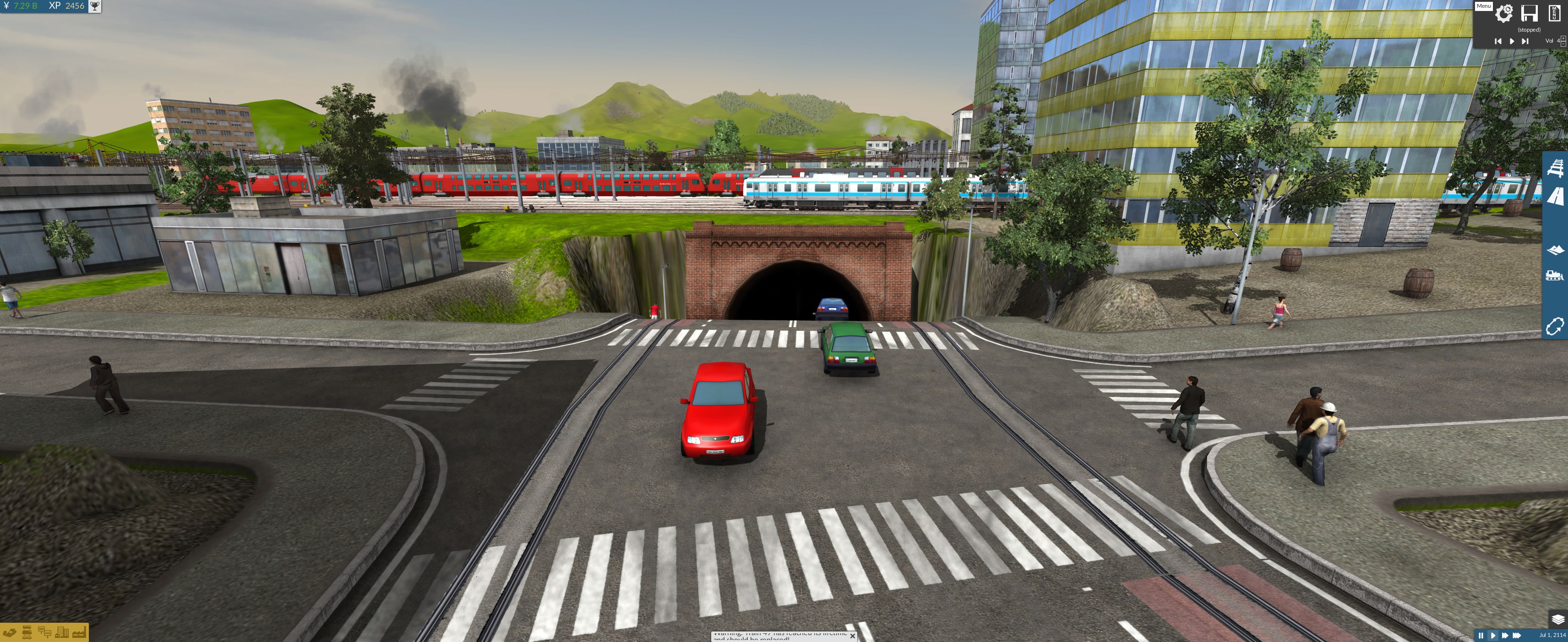 Einfahrt Zug von der Strasse aus