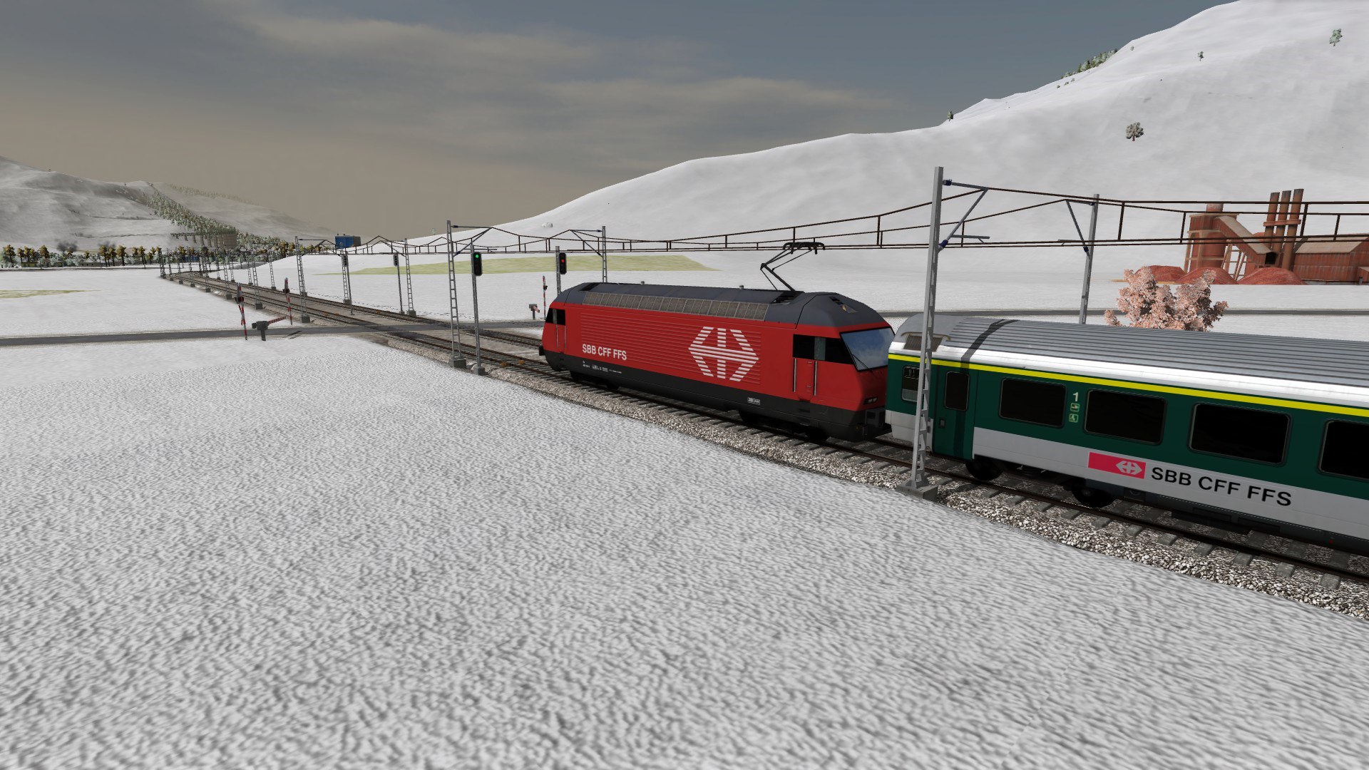 Schweizer InterCity zwischen Effretikon und Dietlikon