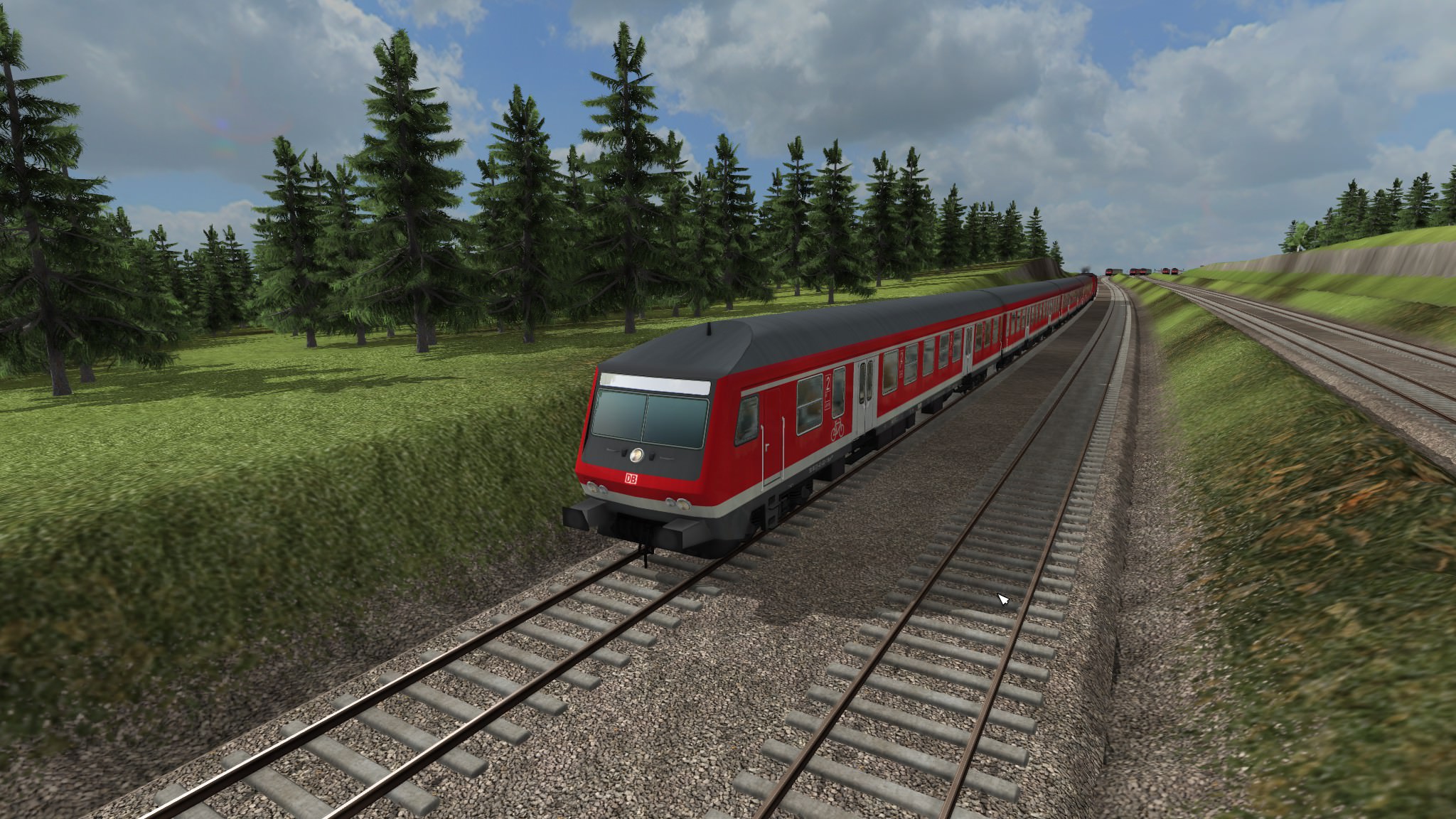 Steuerwagen Bybdzf auf Testfahrt