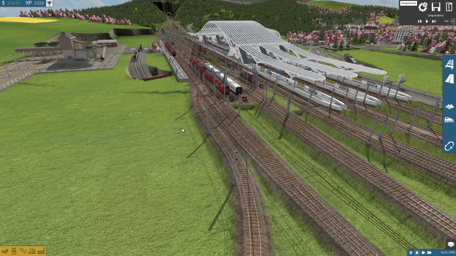 Neuer Bahnhof noch im Aufbau