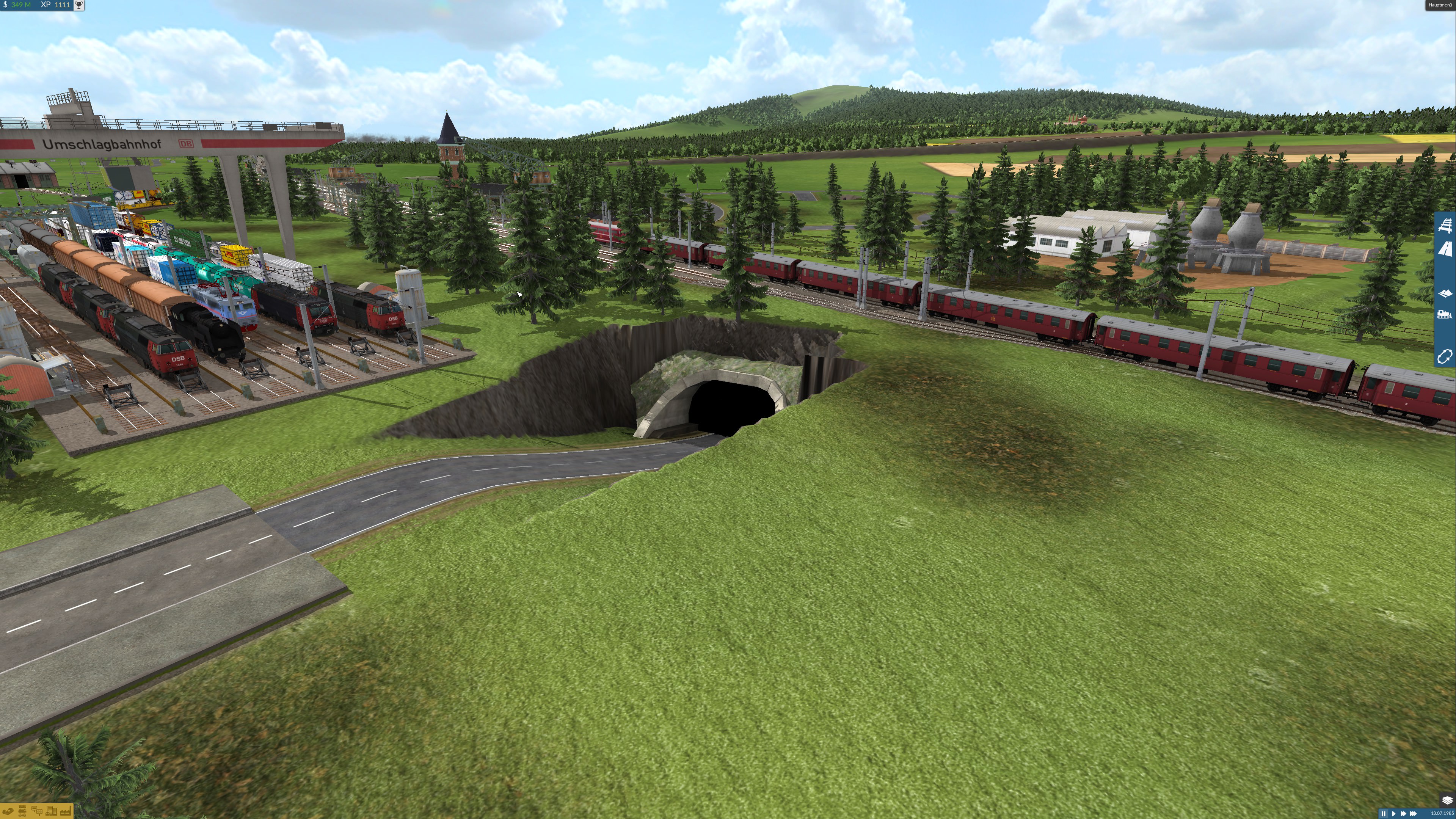 Ein Umschlagbahnhof in Schweden