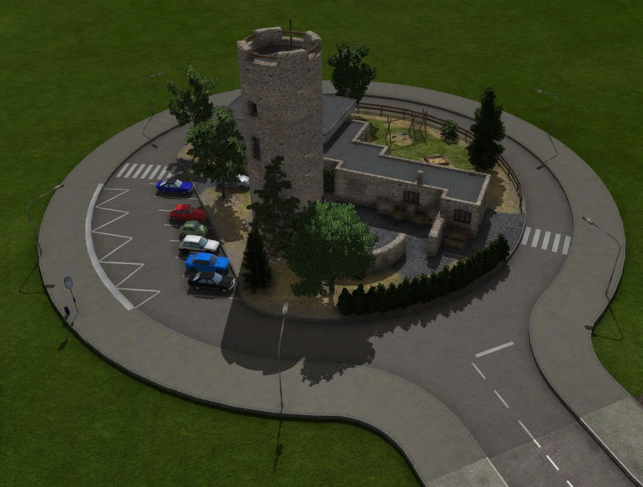 Wartturm Eichenzell als Bushaltestelle - jetzt als Download