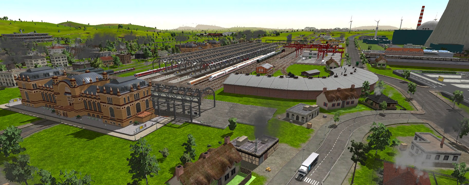 Kopfbahnhof und zwei Güterbahnhöfe