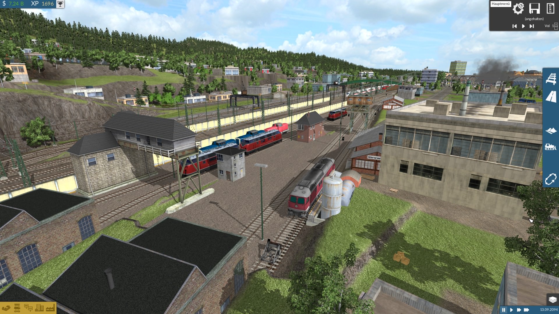 Abstellgleis des Hauptbahnhofes