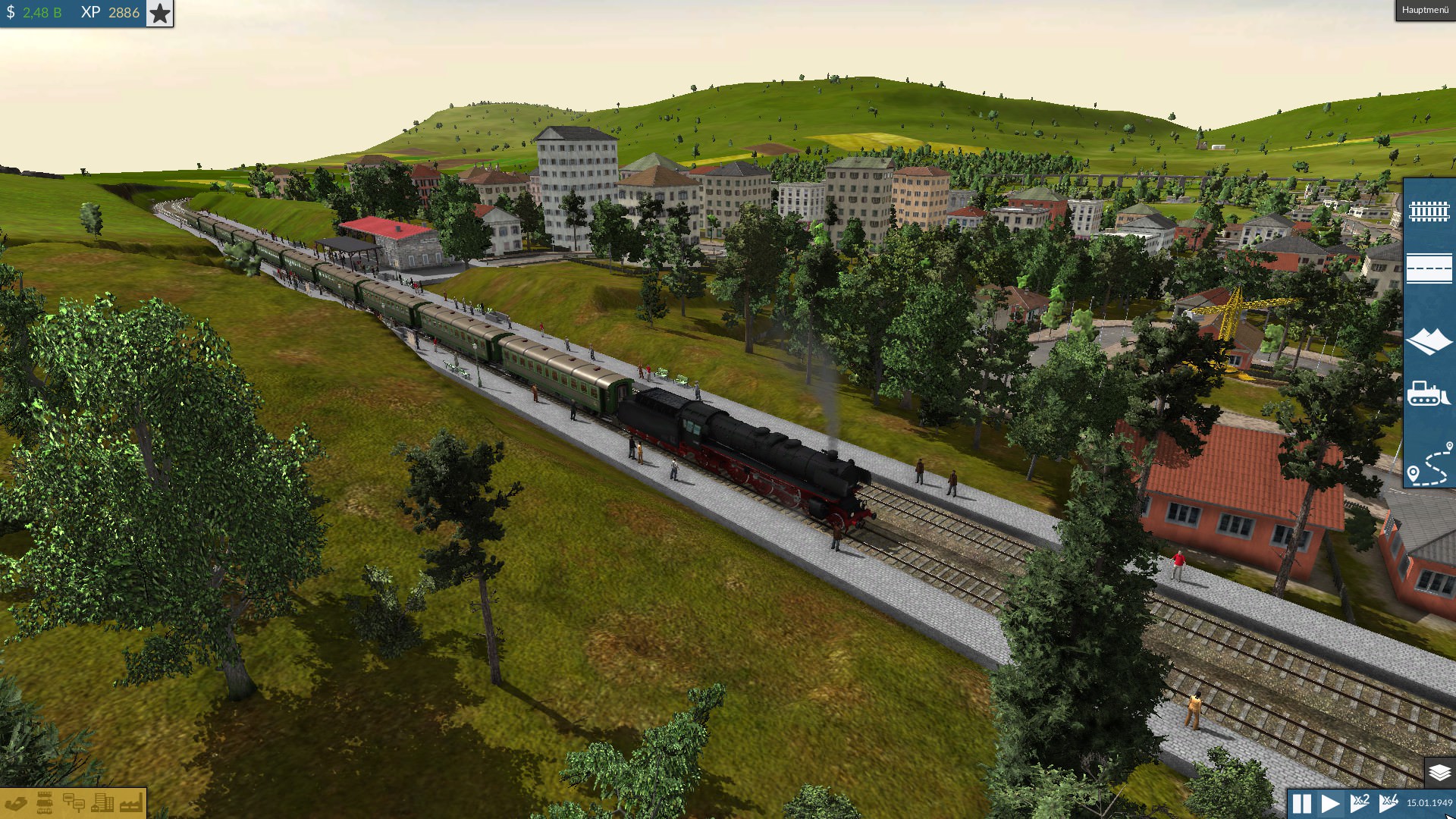 Br01.10 auf Jungfernfahrt der neu angeschlossenen Linie.