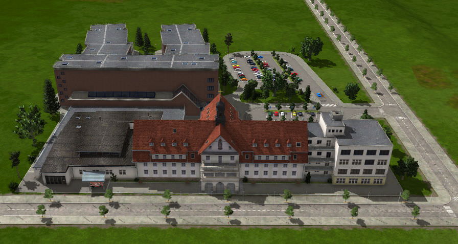 Herz-Jesu_Krankenhaus Fulda als Bus- und Tram-Station / BALD ALS DOWNLOAD