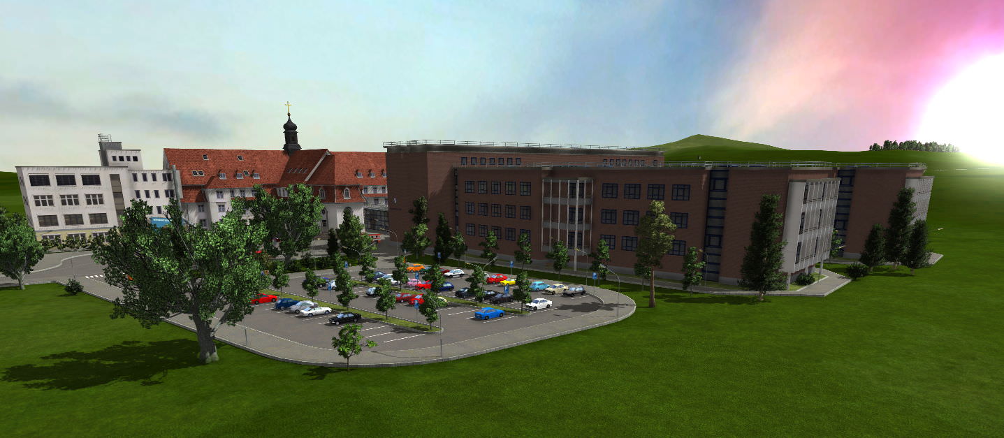 Herz-Jesu_Krankenhaus Fulda als Bus- und Tram-Station / BALD ALS DOWNLOAD