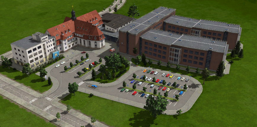 Herz-Jesu_Krankenhaus Fulda als Bus- und Tram-Station / BALD ALS DOWNLOAD
