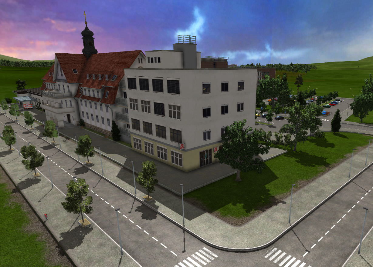 Herz-Jesu_Krankenhaus Fulda als Bus- und Tram-Station / BALD ALS DOWNLOAD