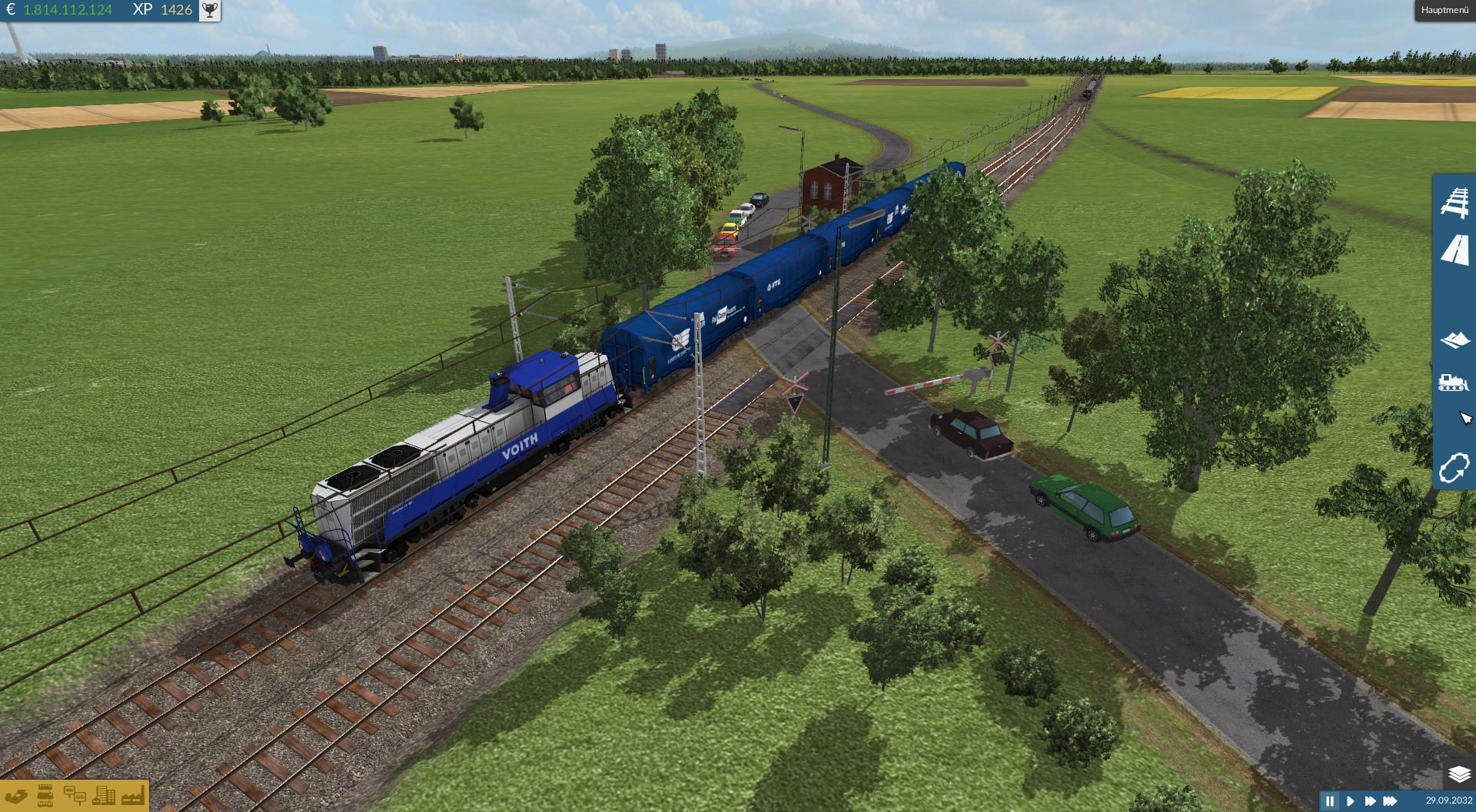 Beschrankter Bahnübergang
