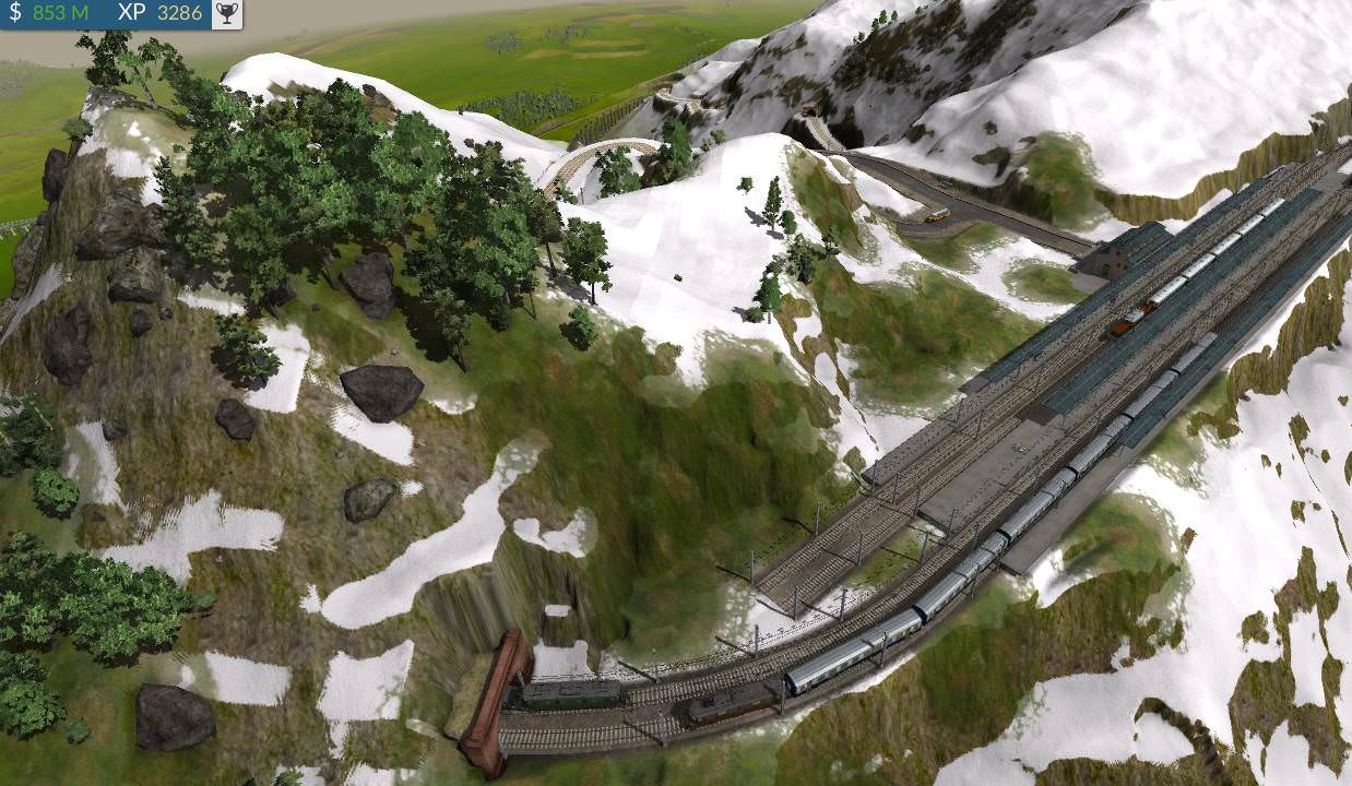 Die Passhöhe der Bergstrecke