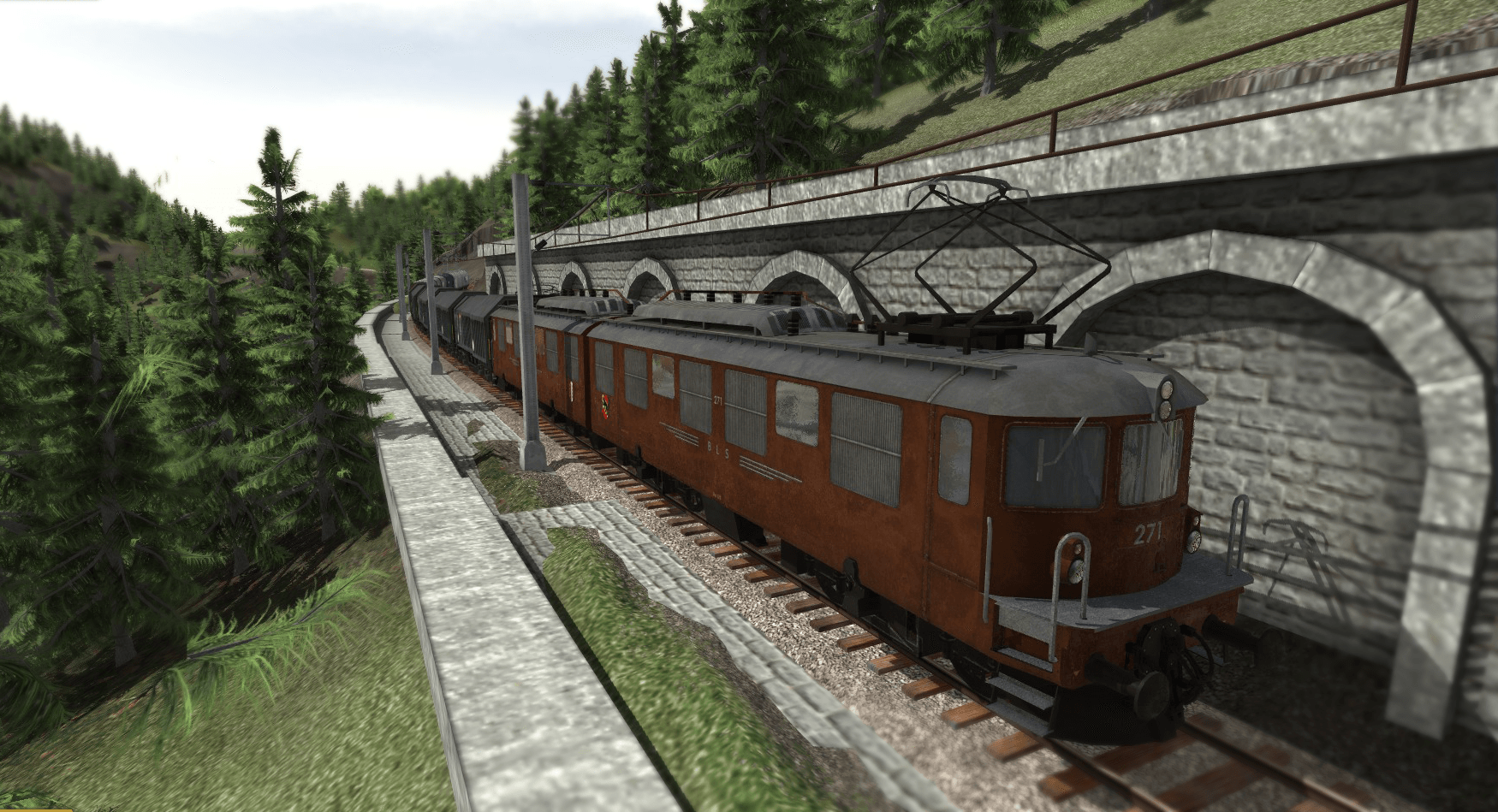 eine Ae 8/8 der BLS auf dem weg nach Brig