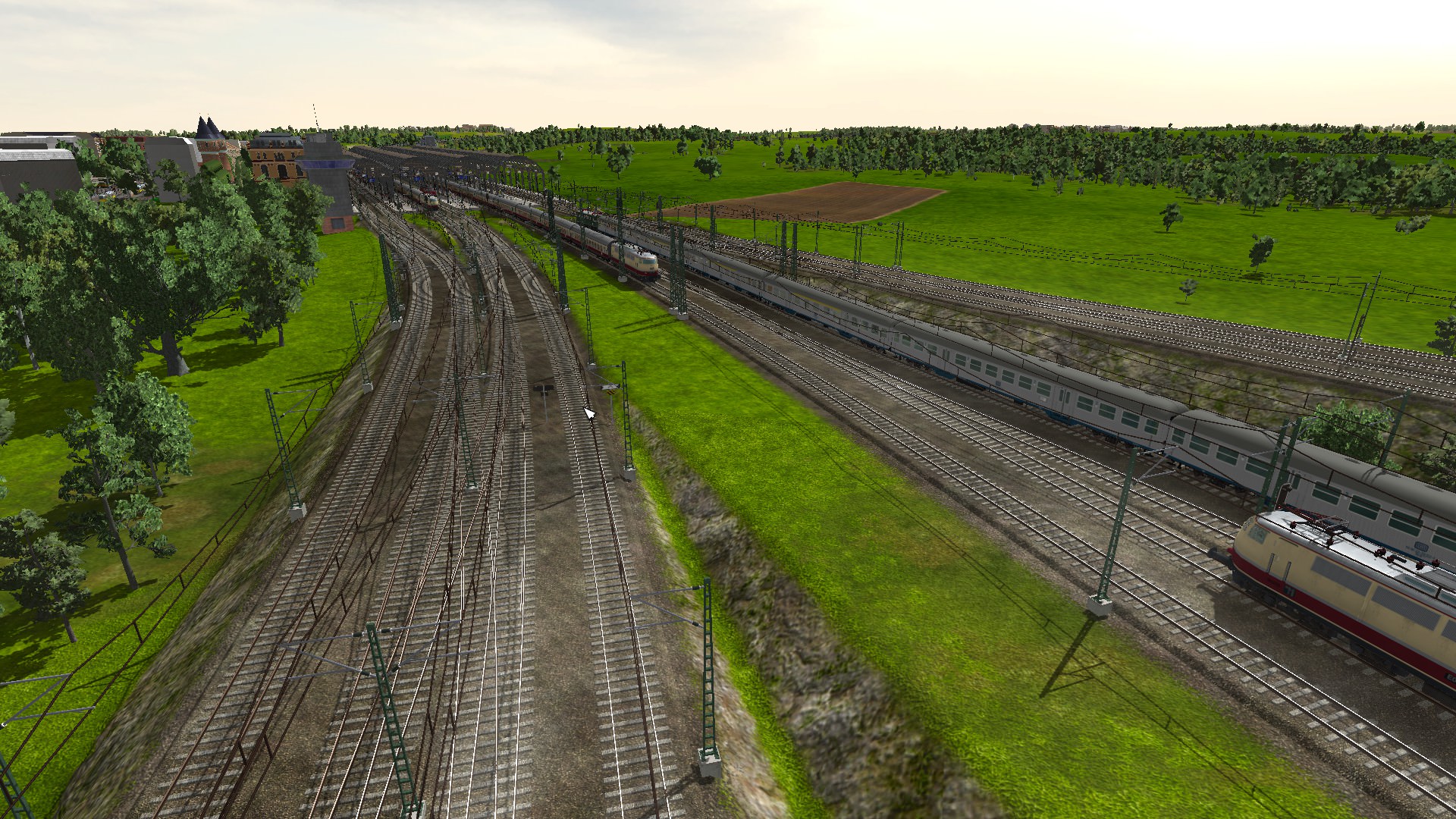 Treffen sich 2 Br 103 mit TEE vorm Wunstorfer Hauptbahnhof