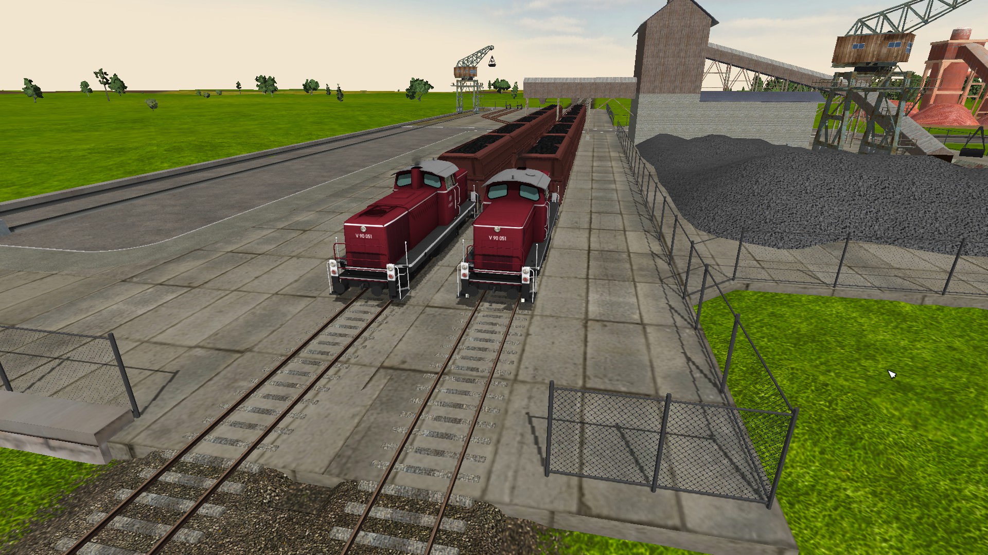 Auf dem Weg zum Depot, für neue Erz Waggons