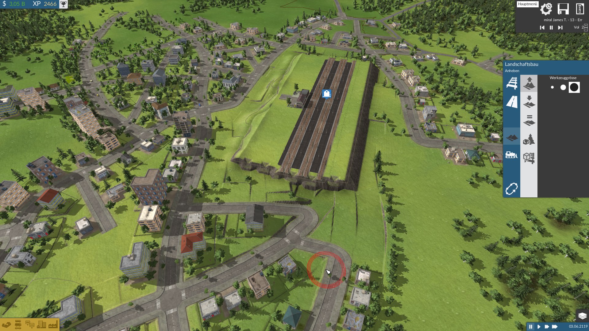 Platzierung des Bahnhofs Kaltennordheim