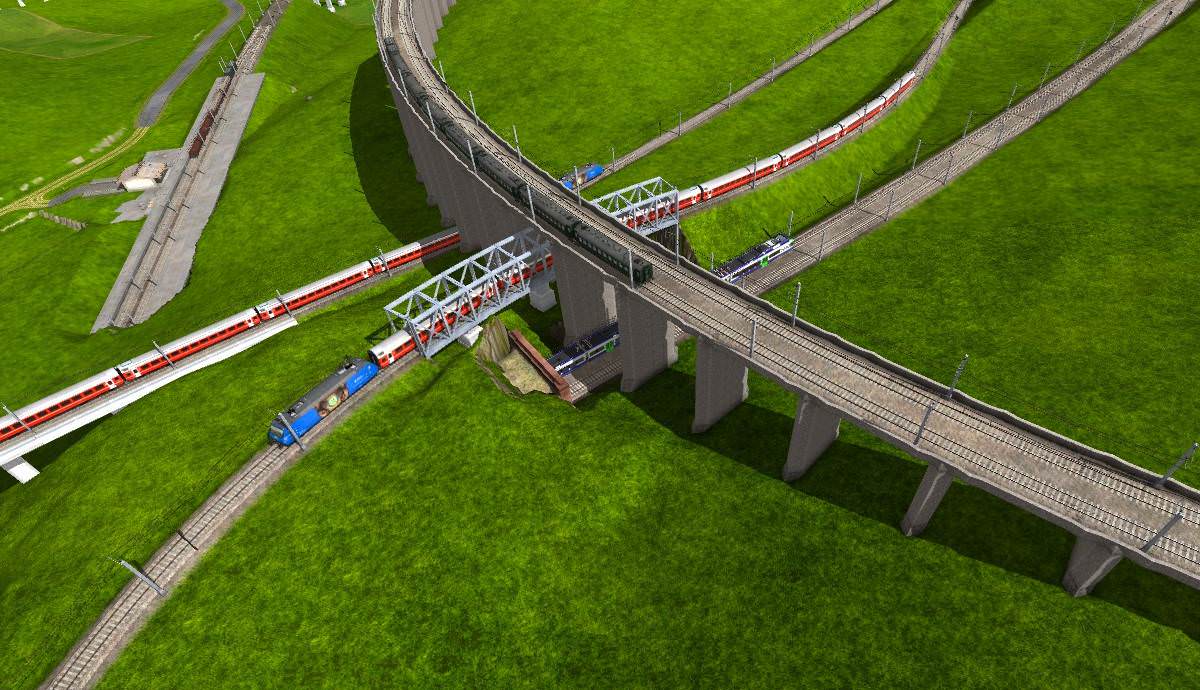 Brücke unter Brücke durch
