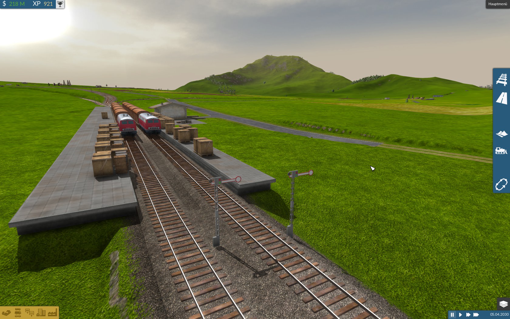 2 BR218 warten auf Abfahrt