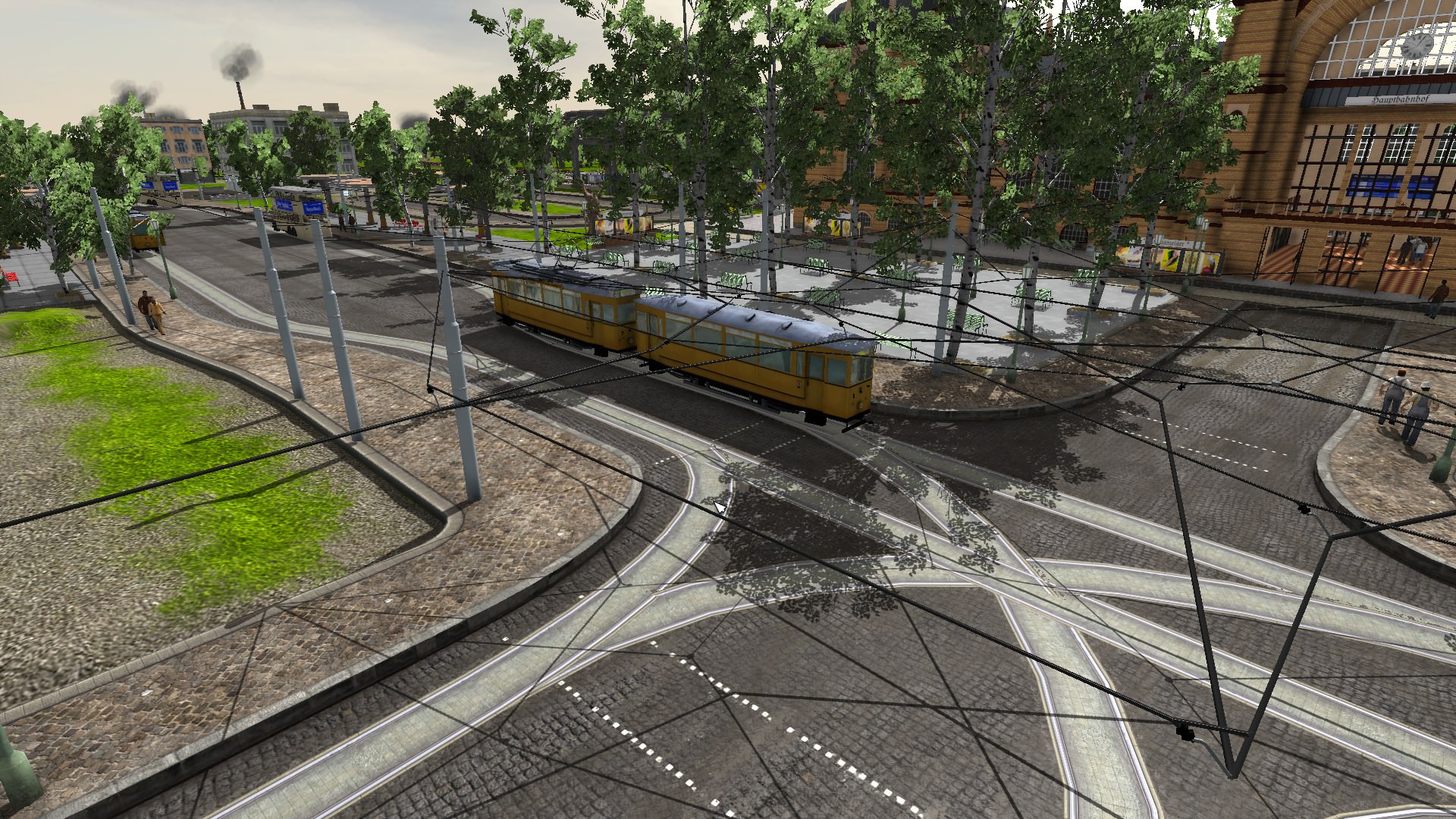 Bahnhofsplatz beim Wiesbadener Hauptbahnhof