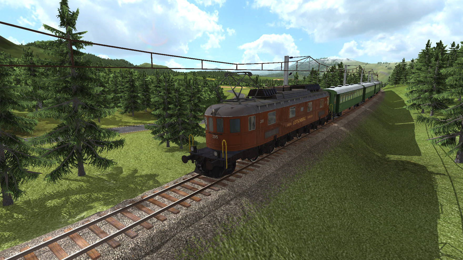 Erste Testfahrt Ae 6/8 auf dem Lötschberg