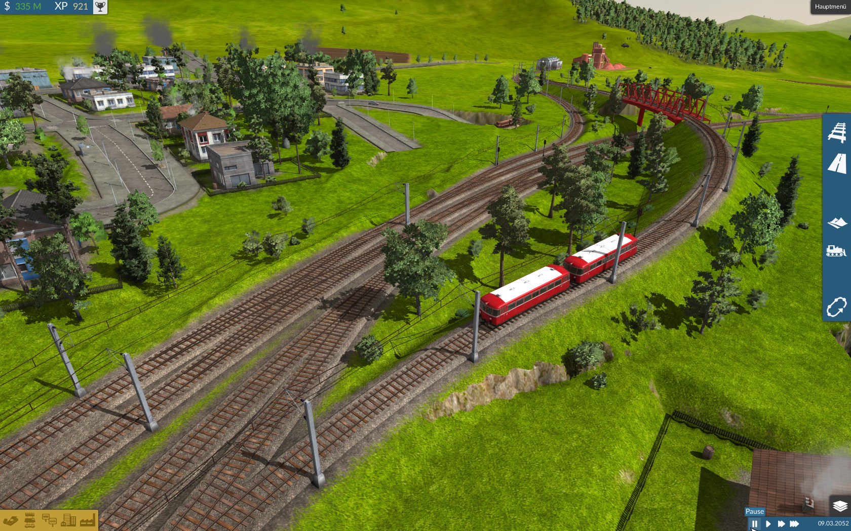 Schienenbus auf dem Weg zum Einsatz