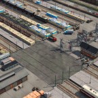 Güterbahnhof- Querbahnsteig im Betrieb