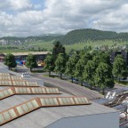 Sicht vom Swissprinters Druckereigebäude Richtung Brittnau
