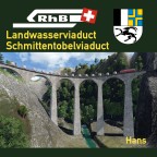 Rhätische Bahn Landwasserviadukt 65m hoch und Schmittentobelviadukt 35m hoch (ziehbar).