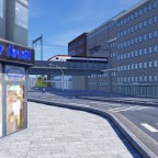 Ein Giruno verlässt die Brückenstation