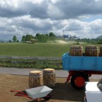 Arbeit direkt vor dem Flugfeld