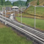 Gleisprovisorium für das Richtungsgleis Grossgrimma - Gross Welle bzw. - Bietigheim für den Neubau des S-Bahn-Hofes "Merxheim Süd" - 11.12.1979