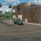 LKW fahren auf Bauernhof und Industrieanlage "Lebensmittelfabrik"