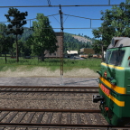 Little Russian industrial settlement and a cargo station