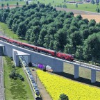 auf der Strecke München - Ulm mit dem Abzweig Zürich (fiktiv)
