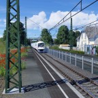 IC bei der Durchfahrt durch Sandwörth