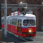 Die neue Linie 8 nimmt den Betrieb in Haarbach auf - E1 4842 + c3 1170 sind startbereit - 21.09.1975