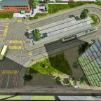 Hauptbahnhof Aufnahme vom Dach eines Hochhauses