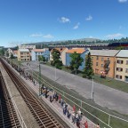 Münsingen mit Schnellzug