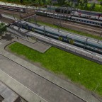 S-Bahn Haltestelle im Obergröninger Zentrum und Abstellgleis