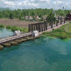 Die Schiffsbrücke von Furth