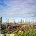 Frankfurt Hbf/Skyline - Gleisvorfeld