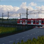 BR 423 bei einem BÜ