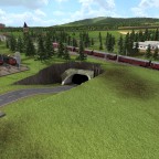 Ein Umschlagbahnhof in Schweden