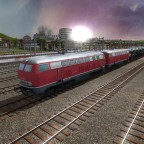 Schwerer Autozug mit Doppeltraktion
