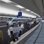 Viel los am Flughafenbahnhof