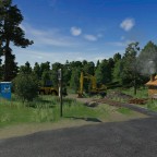 Bauarbeiten auf der Schmalspurbahn