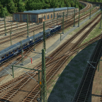 Blick auf das Gleisvorfeld 7
